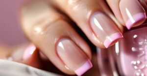 Różowe paznokcie z frenchem: Delikatność i styl w Twoim zasięgu